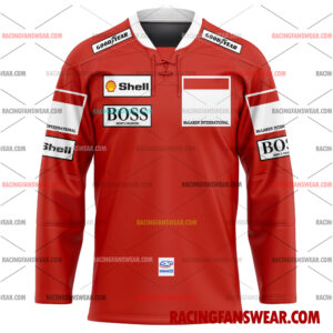 Formula One store - Loyal fans of Alain Prost's Men's Baseball Jersey,Women's Baseball Jersey,Kid's Baseball Jersey,Men's Hockey Jerseys,WoMen's Hockey Jerseys,Youth's Hockey Jerseys:vintage formula one racing suit,uniform,apparel,shirts,merch,merchandise,jersey,hoodie,jackets,shorts,sweatshirt,outfits,clothes