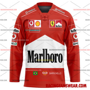 Rubens Barrichello Formula One Racing 2003 Uniform Apparel Clothes Baseball Jersey Hockey Jersey 3 Formula One store - Loyal fans of Rubens Barrichello's Men's Baseball Jersey,Women's Baseball Jersey,Kid's Baseball Jersey,Men's Hockey Jerseys,WoMen's Hockey Jerseys,Youth's Hockey Jerseys:vintage formula one racing suit,uniform,apparel,shirts,merch,merchandise,jersey,hoodie,jackets,shorts,sweatshirt,outfits,clothes